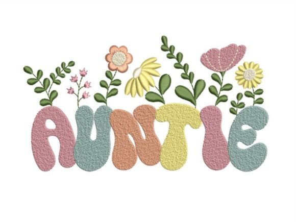 Auntie Flower Embroidery Design Review for Boutique Apparel