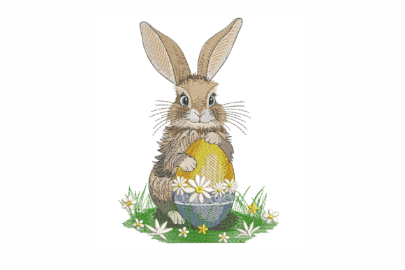 Bunny with Easter Egg: A Whimsical Touch for Spring Apparel