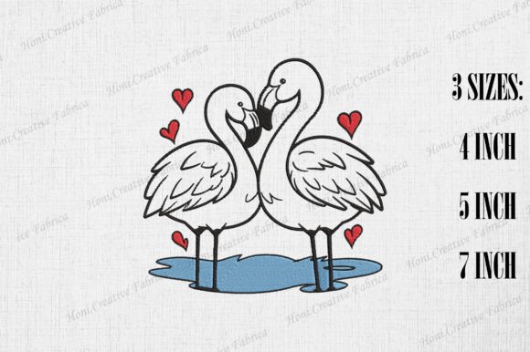 Cute Flamingo Couple Valentine’s Day Embroidery Design Review