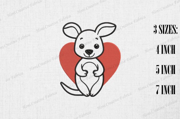 Cute Kangaroo Heart for Valentine’s Day