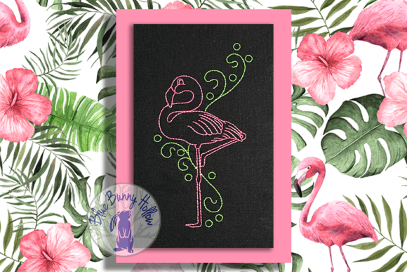 Fletcher Flamingo: A Seasonal Embroidery Standout
