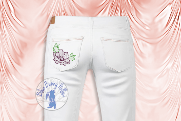 Flower Dark Pink: A Versatile Embroidery Design for Small Business Branding