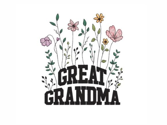 Great Grandma Flower Embroidery Design Review for Handmade Gifts