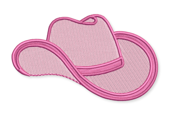 Pink Cowgirl Hat: A Charming Embroidery Design for Personalized Gifts