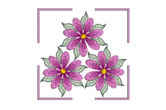 Pink Floral Quilt Block Applique: A Versatile Design for Etsy Sellers
