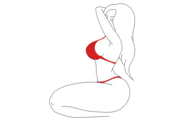 Woman Beauty Line Art for Boutique Apparel
