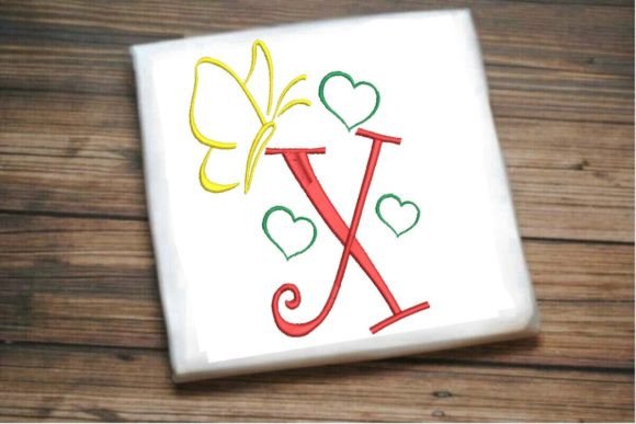 X Letter Love Butterfly Monogram: A Seasonal Embroidery Gem